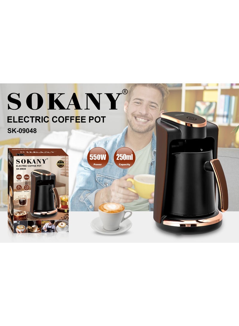 ماكينة قهوة سوكاني تركي سعة 250 مل بقوة 550 وات – SK-09048